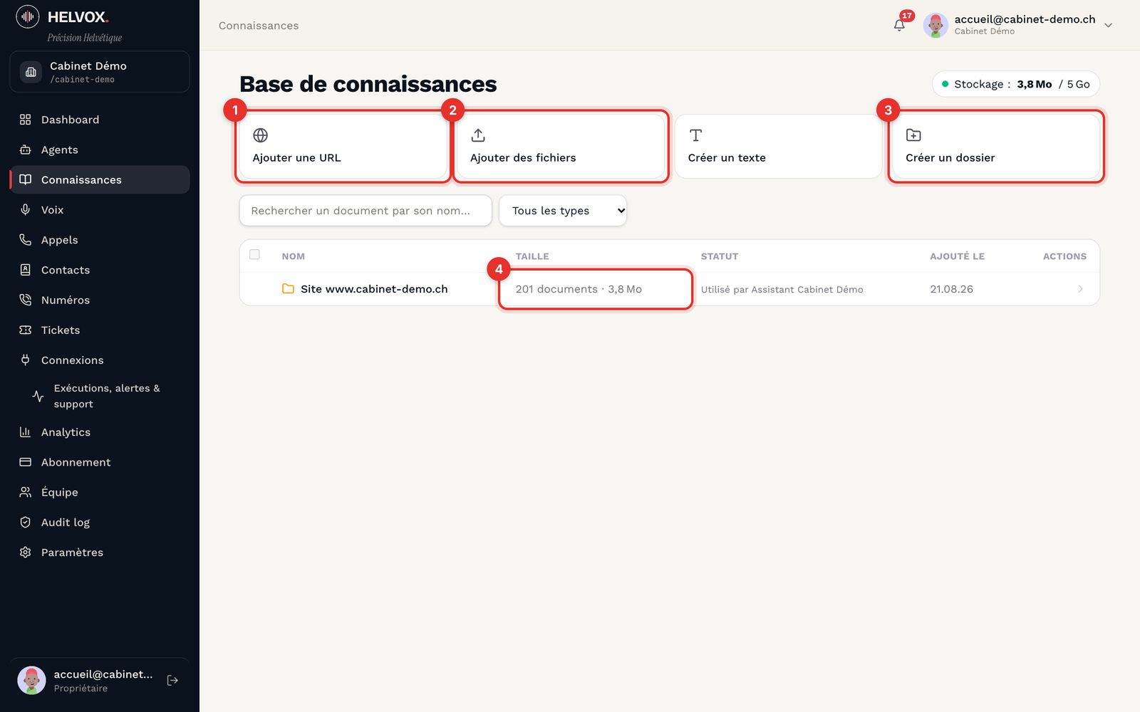 La base de connaissances