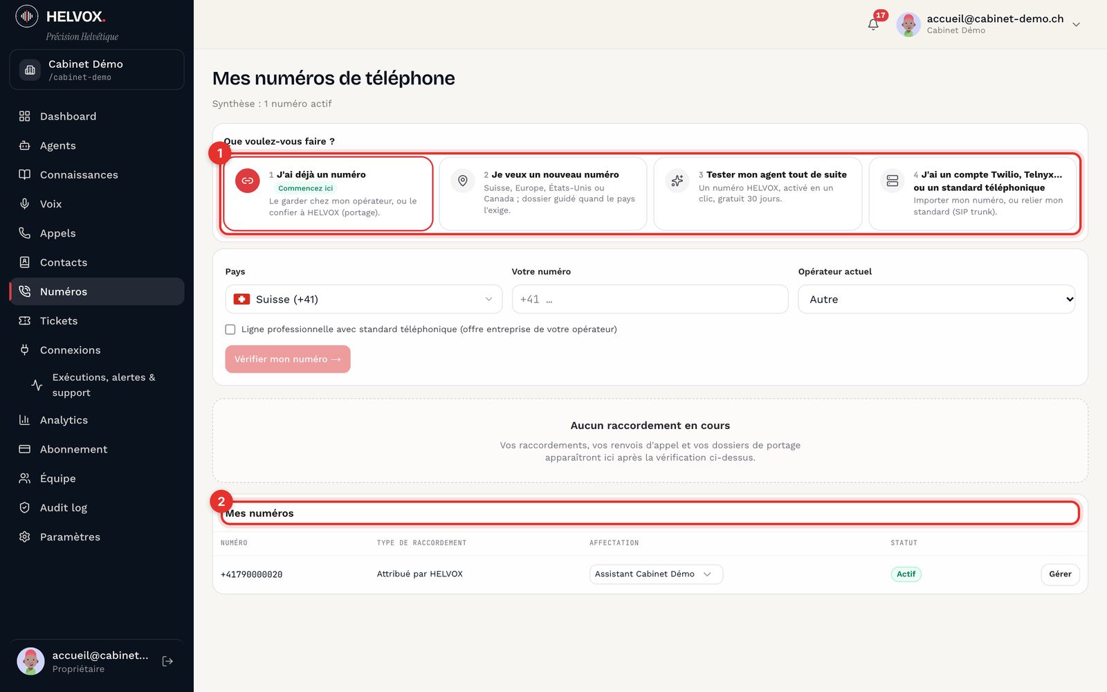 Vos numéros