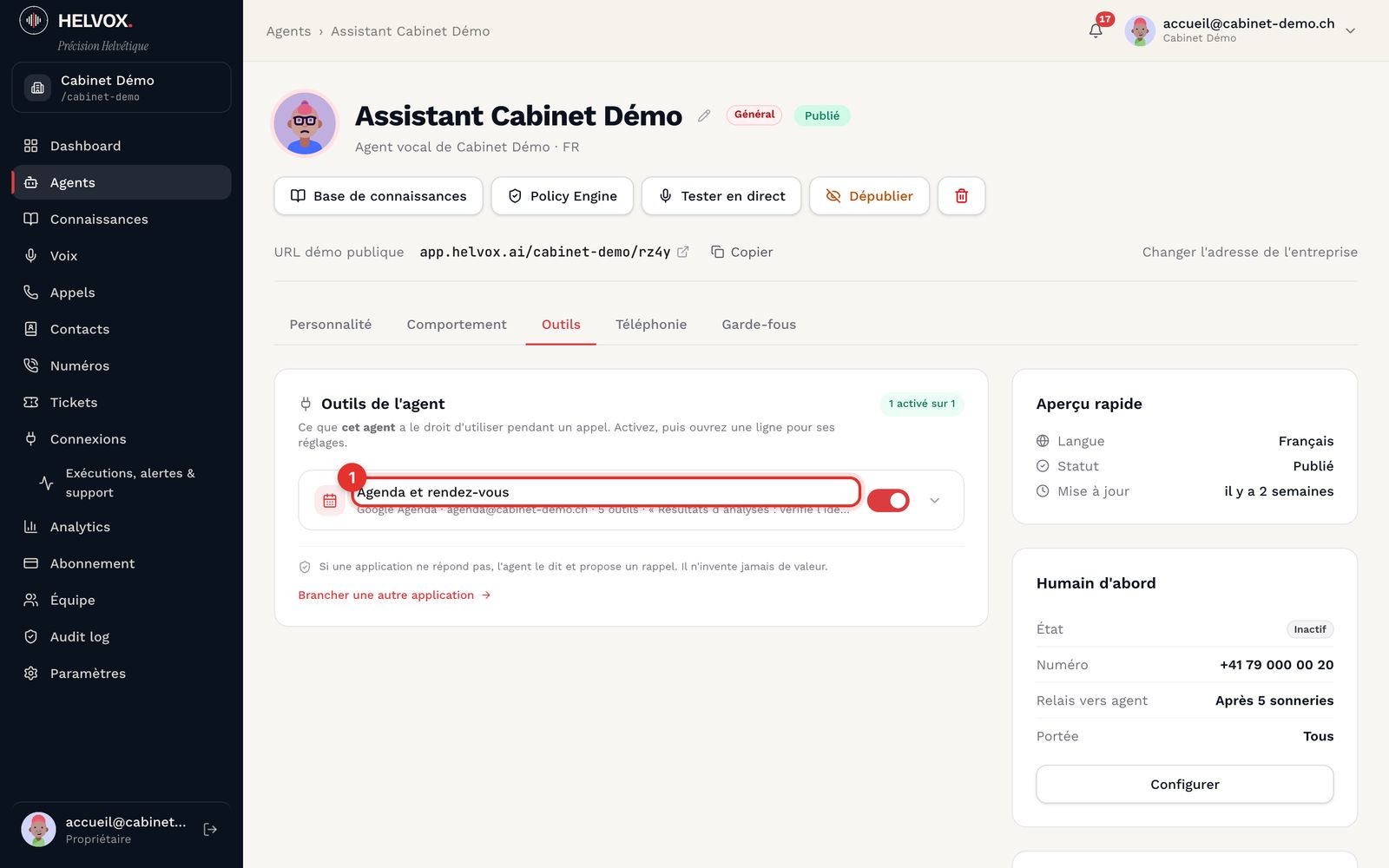L'agenda, outil de l'agent