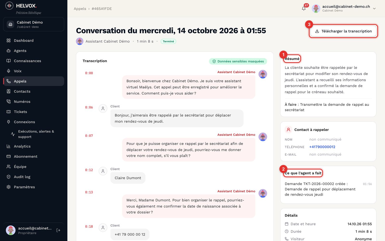 Une conversation de chat