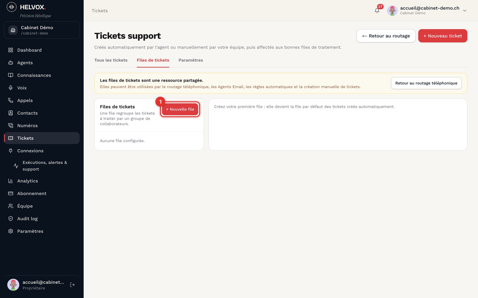 Les files de tickets